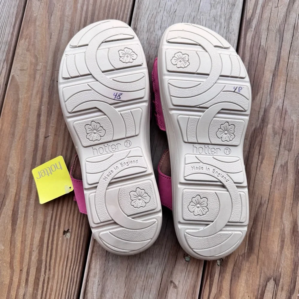 Hotter Comfort Concept Maisie Sandals | Pink & tan Leather | Size 9.5 EXF | New - Picture 6 of 7